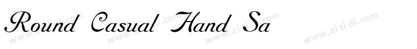 Round Casual Hand Sa字体转换